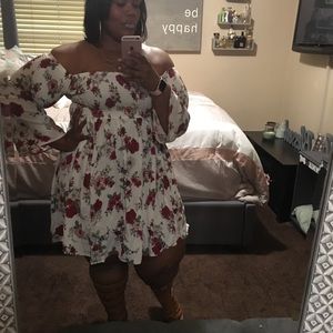 Floral off the shoulder dress